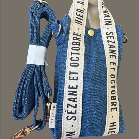 Sezane Cellphone Denim Crossbody bag - Picture 2 of 2